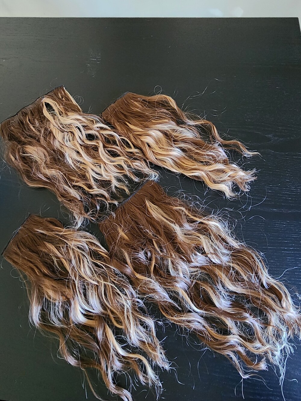 Wavy Brown & Blonde Ombre Clip-In Hair Extensions - Women Hair